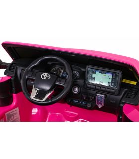 Voiture électrique 2 places 12V Toyota Hilux Rose - Pack Luxe
