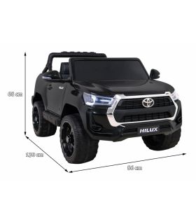 Voiture électrique 2 places 12V Toyota Hilux Noire - Pack Luxe
