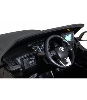 Voiture électrique 2 places 12V Toyota Hilux Noire - Pack Luxe