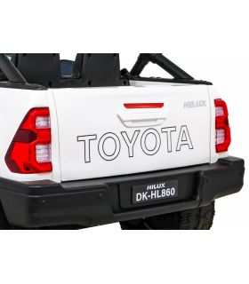 Voiture électrique 2 places 12V Toyota Hilux Blanche - Pack Luxe
