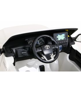 Voiture électrique 2 places 12V Toyota Hilux Blanche - Pack Luxe
