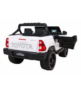Voiture électrique 2 places 12V Toyota Hilux Blanche - Pack Luxe