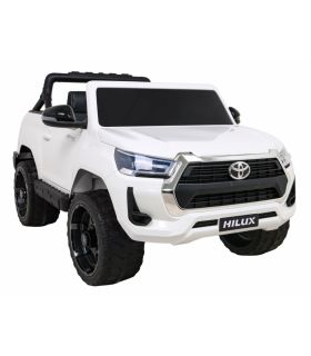 Voiture électrique 2 places 12V Toyota Hilux Blanche - Pack Luxe