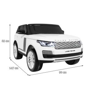 Voiture électrique 2 places 2 x 12V Range Rover Blanc - Pack Luxe