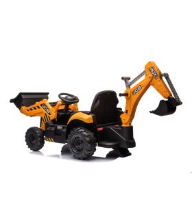 Tracteur excavateur électrique 12V JCB Jaune