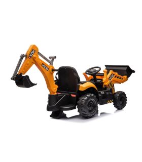 Tracteur excavateur électrique 12V JCB Jaune