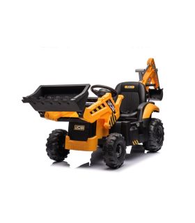 Tracteur excavateur électrique 12V JCB Jaune