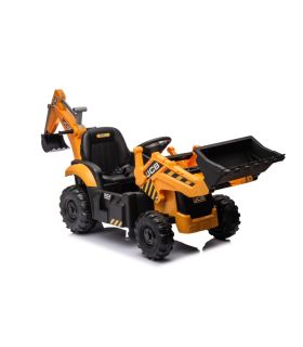 Tracteur excavateur électrique 12V JCB Jaune
