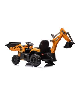 Tracteur excavateur électrique 12V JCB Jaune
