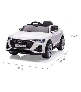 Voiture électrique 12V Audi E-Tron Sportback Blanche- Pack Evo