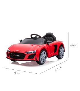 Voiture électrique 12v AudiR8 Spyder Rouge - Pack Luxe