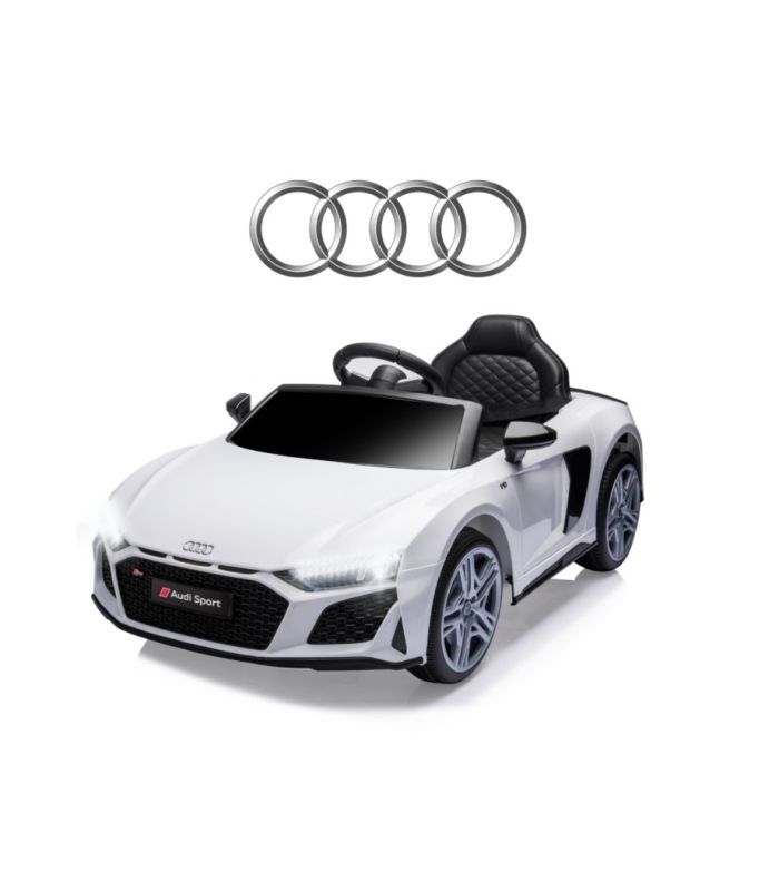 Voiture électrique 12v AudiR8 Spyder Blanche - Pack Luxe