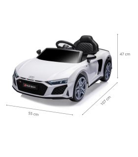 Voiture électrique 12v AudiR8 Spyder Blanche - Pack Luxe