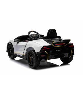 Voiture électrique 12V Lamborghini Invencible Blanche - Pack Luxe